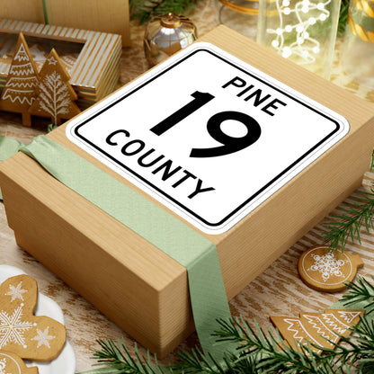 Pine County Route 19 MN (Minnesota) (Road Sign) STICKER Vinyl Kiss-Cut Decal