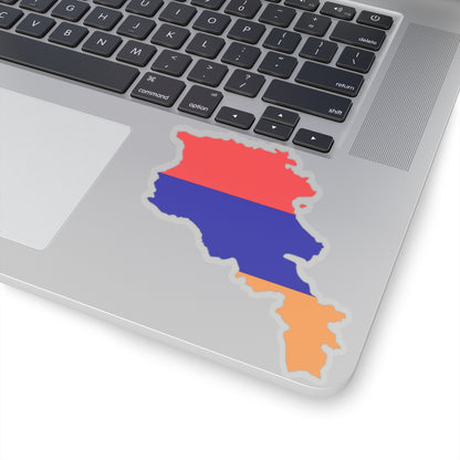 Flag map of Armenia new (Armenia) STICKER Vinyl Kiss-Cut Decal