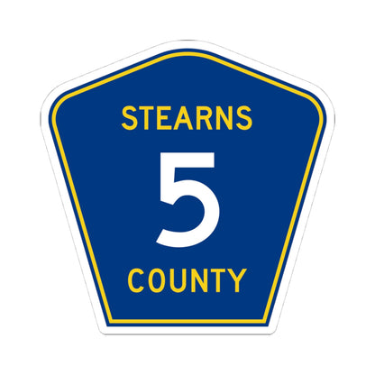 Stearns County Route 5 (Minnesota) (Road Sign) STICKER Vinyl Kiss-Cut Decal