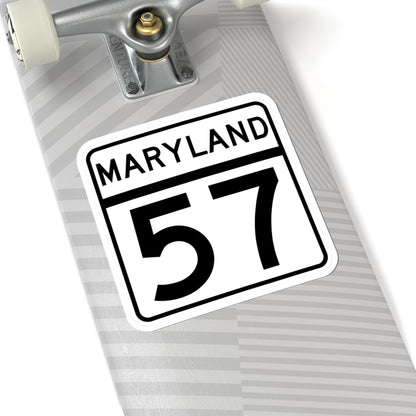 MD Route 57 (Maryland) (Road Sign) STICKER Vinyl Kiss-Cut Decal