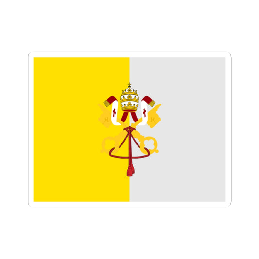 Flag of the State of the Church 1870 Porta Pia (Vatican City) STICKER Vinyl Kiss-Cut Decal