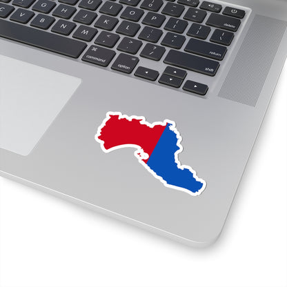 Flag map of the Province of Taranto (Italy) STICKER Vinyl Kiss-Cut Decal