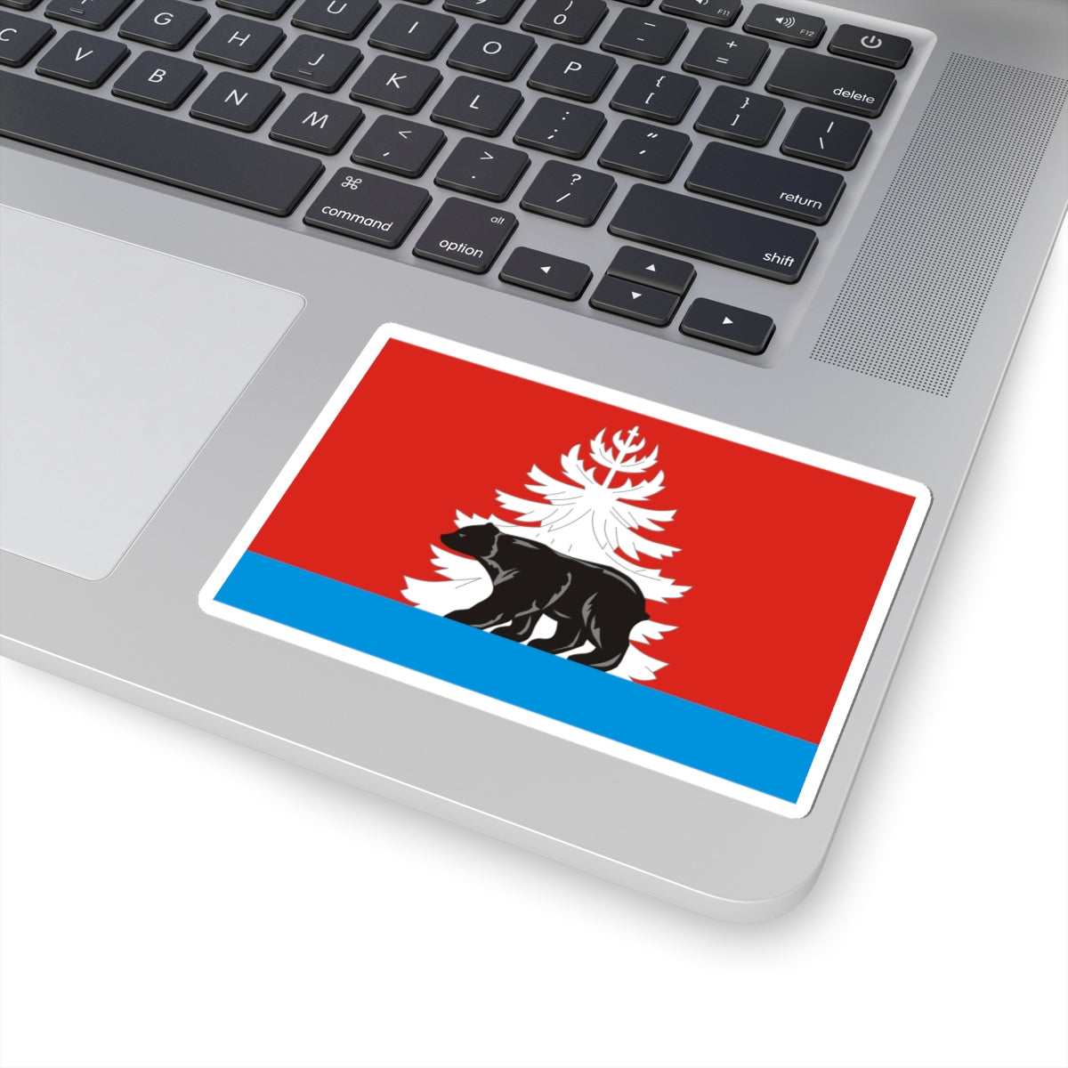 Flag of Ziminsky rayon Irkutsk oblast (Russia) STICKER Vinyl Kiss-Cut Decal