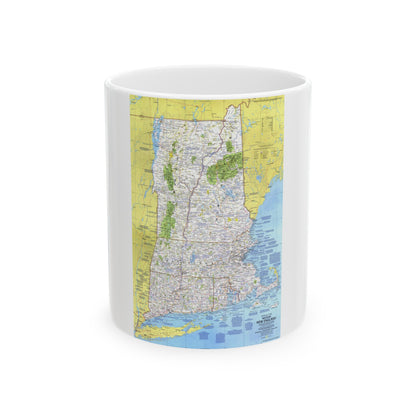 USA - Western New England 1 (1975) (Map) White Coffee Mug-11oz-The Sticker Space