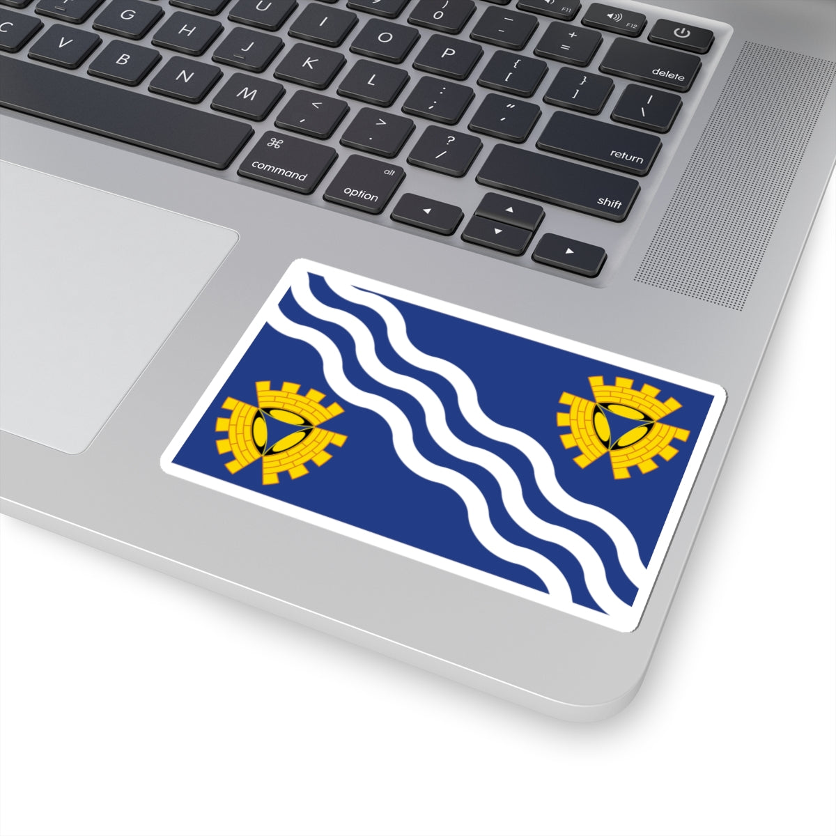 County Flag of Merseyside (England) STICKER Vinyl Kiss-Cut Decal