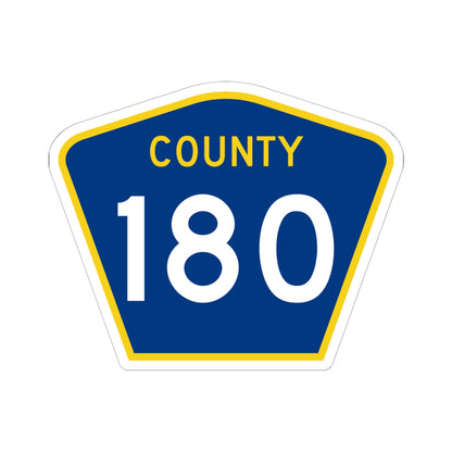 County 180 MN (Minnesota) (Road Sign) STICKER Vinyl Kiss-Cut Decal