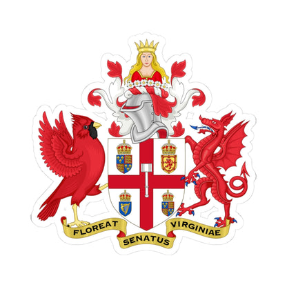 Arms of the Virginia Senate (United States) (Coat of Arms) STICKER Vinyl Kiss-Cut Decal