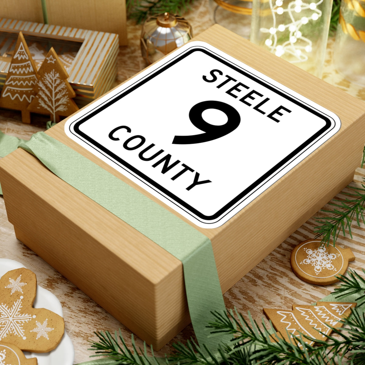 Steele County Route 9 MN (Minnesota) (Road Sign) STICKER Vinyl Kiss-Cut Decal