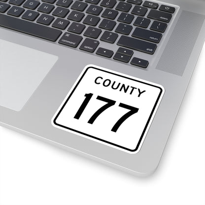 County 177 square (Minnesota) (Road Sign) STICKER Vinyl Kiss-Cut Decal