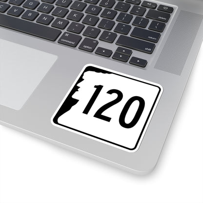 NH Route 120 (New Hampshire) (Road Sign) STICKER Vinyl Kiss-Cut Decal