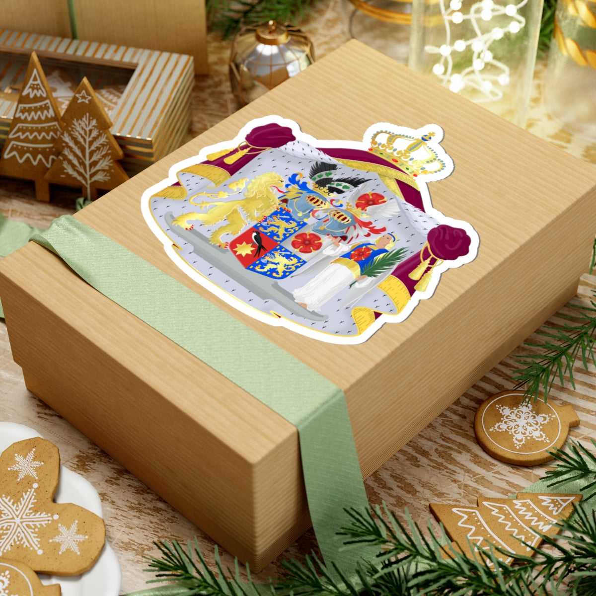 Bernhard der Nederlanden prins van Lippe-Biesterfeld wapen (Netherlands) (Coat of Arms) STICKER Vinyl Kiss-Cut Decal