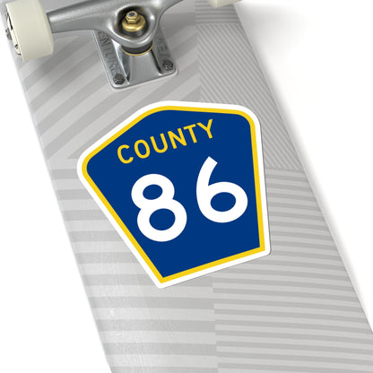 County 86 MN (Minnesota) (Road Sign) STICKER Vinyl Kiss-Cut Decal