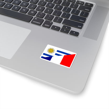 Flag of Uruguay and France (France) STICKER Vinyl Kiss-Cut Decal