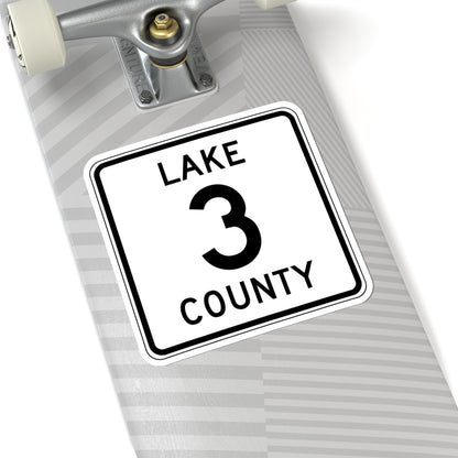 Lake County Route 3 MN (Minnesota) (Road Sign) STICKER Vinyl Kiss-Cut Decal