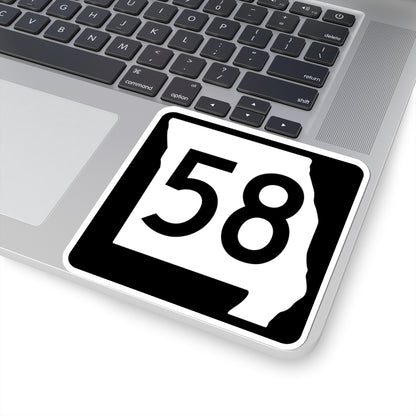 MO-58 (Missouri) (Road Sign) STICKER Vinyl Kiss-Cut Decal