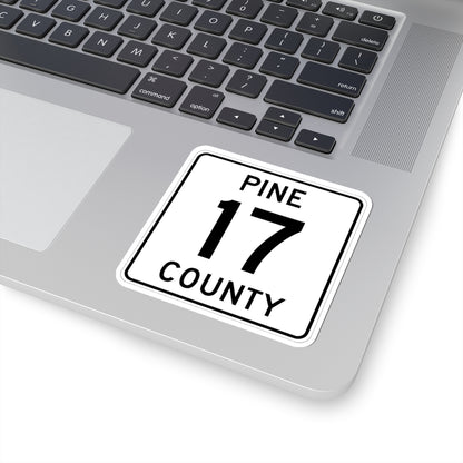Pine County Route 17 MN (Minnesota) (Road Sign) STICKER Vinyl Kiss-Cut Decal