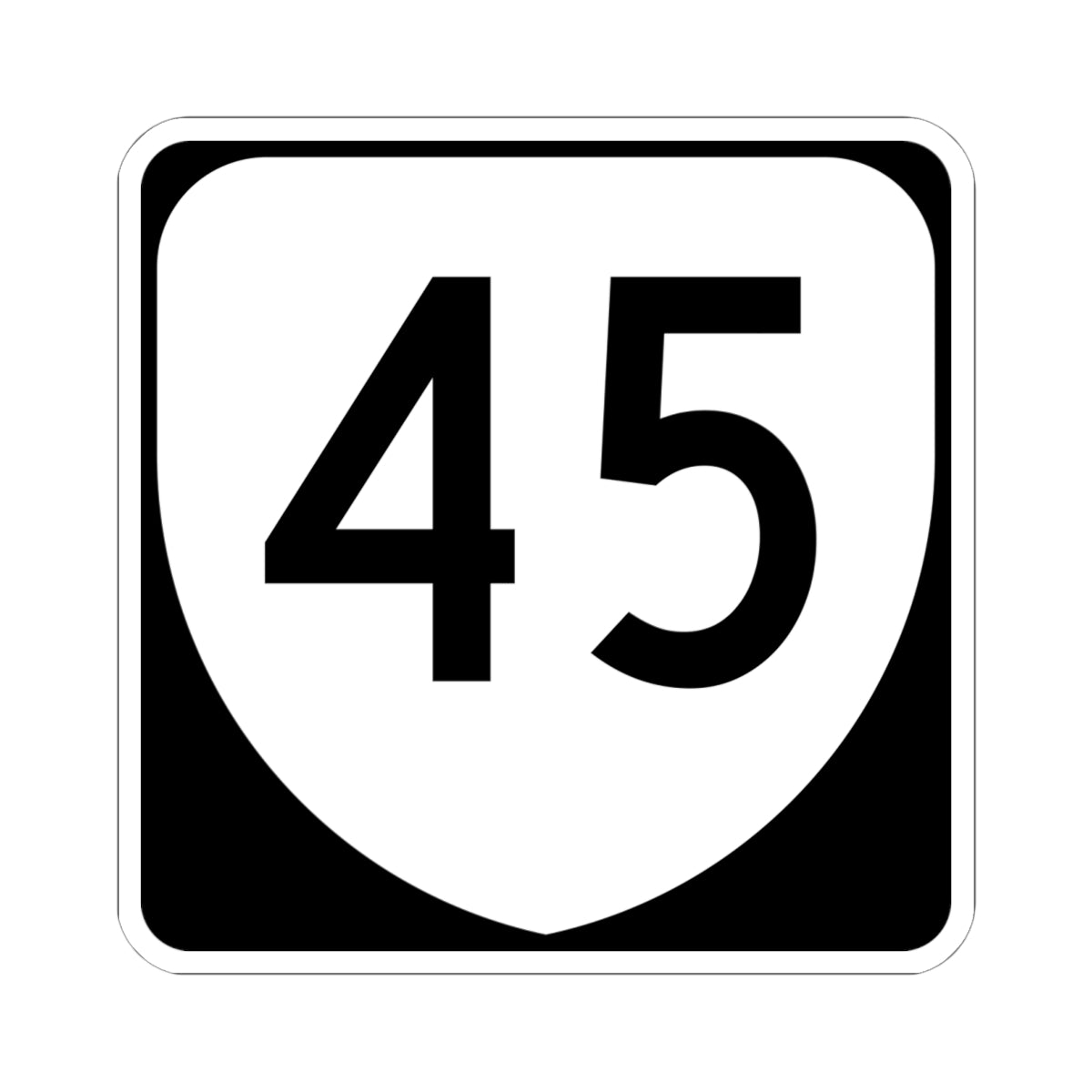 Virginia 45 (Virginia) (Road Sign) STICKER Vinyl Kiss-Cut Decal