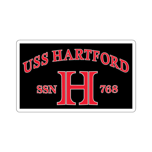 USS Hartford SSN 768 Flag (U.S. Navy) STICKER Vinyl Kiss-Cut Decal