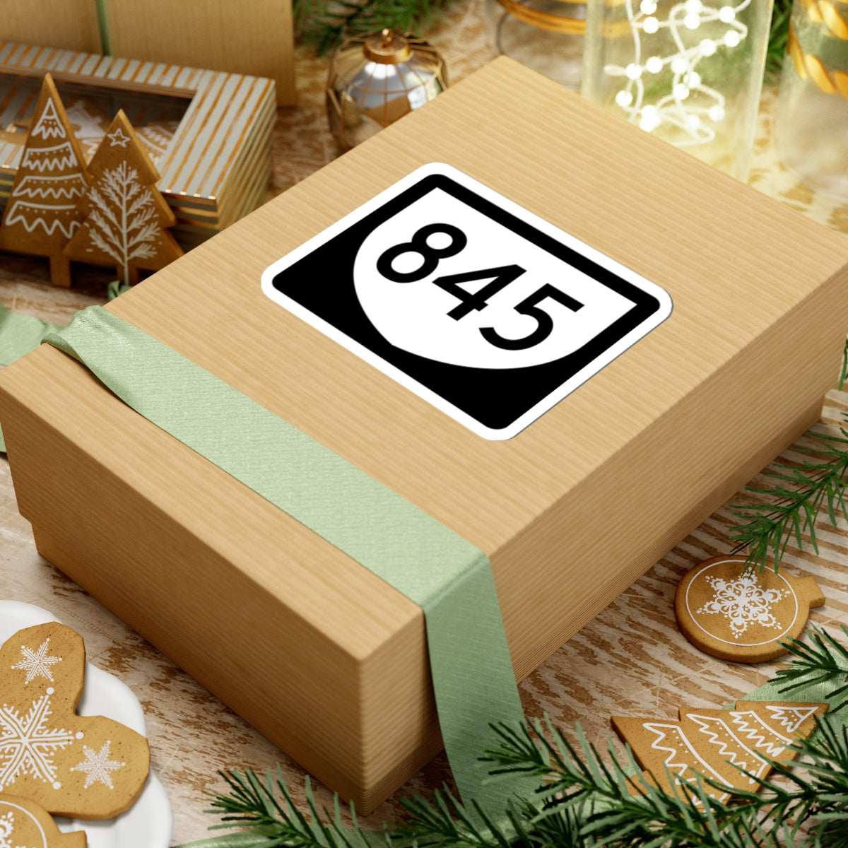 PR urban primary 845 (Puerto Rico) (Road Sign) STICKER Vinyl Kiss-Cut Decal