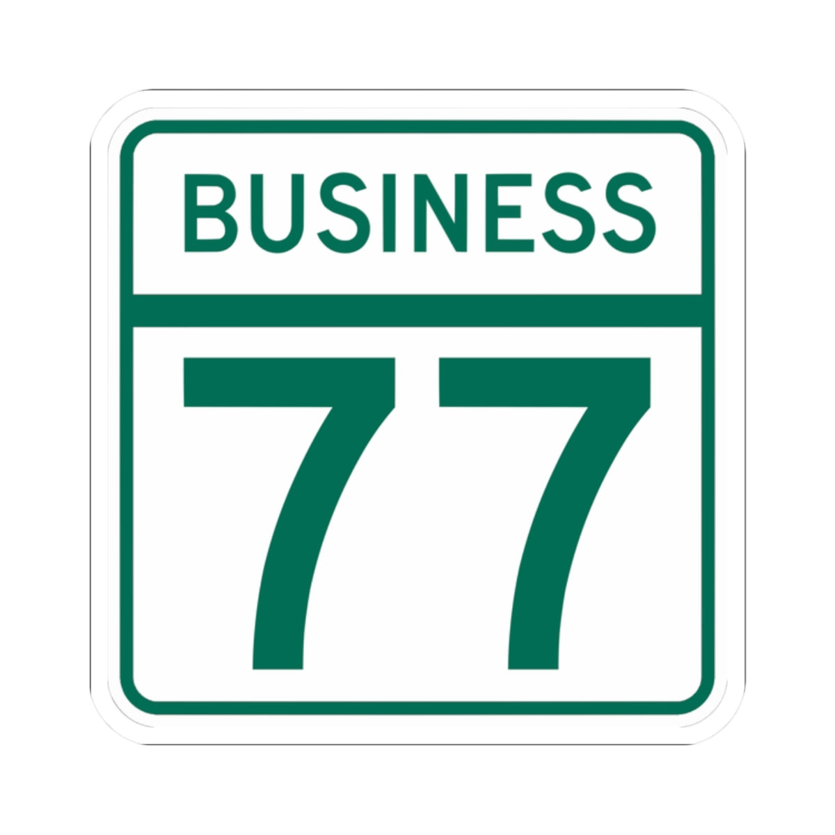 MD Route 77 Business (Maryland) (Road Sign) STICKER Vinyl Kiss-Cut Decal