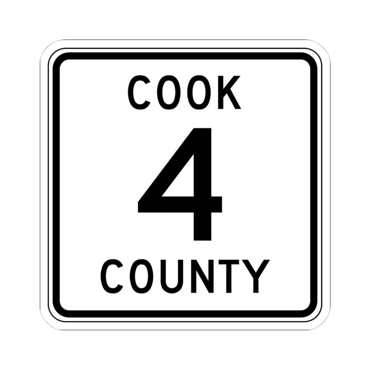 Cook County 4 MN (Minnesota) (Road Sign) STICKER Vinyl Kiss-Cut Decal
