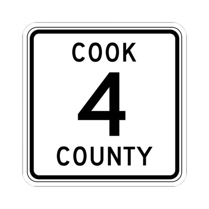 Cook County 4 MN (Minnesota) (Road Sign) STICKER Vinyl Kiss-Cut Decal