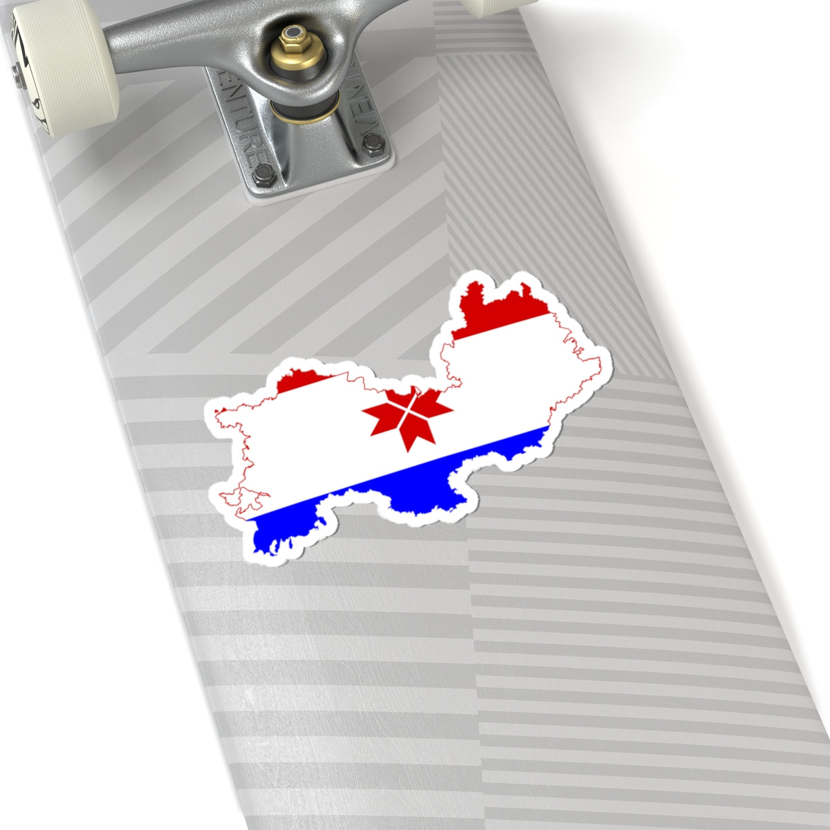 Flag-map of Mordovia (Russia) STICKER Vinyl Kiss-Cut Decal