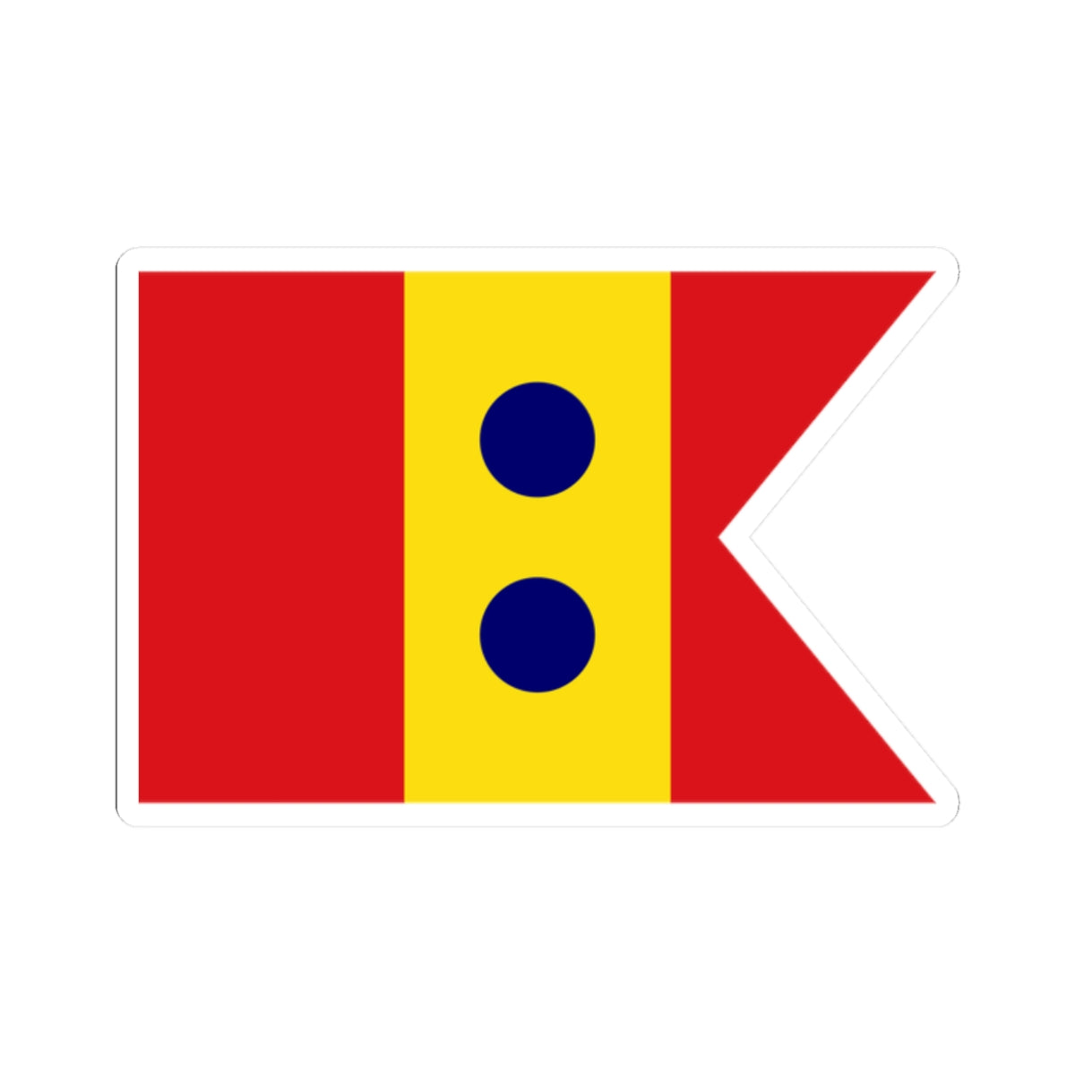 Flag of Division General Spain 1923-1931 1938-1977 (Spain) STICKER Vinyl Kiss-Cut Decal
