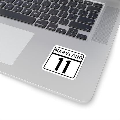 MD Route 11 (Maryland) (Road Sign) STICKER Vinyl Kiss-Cut Decal