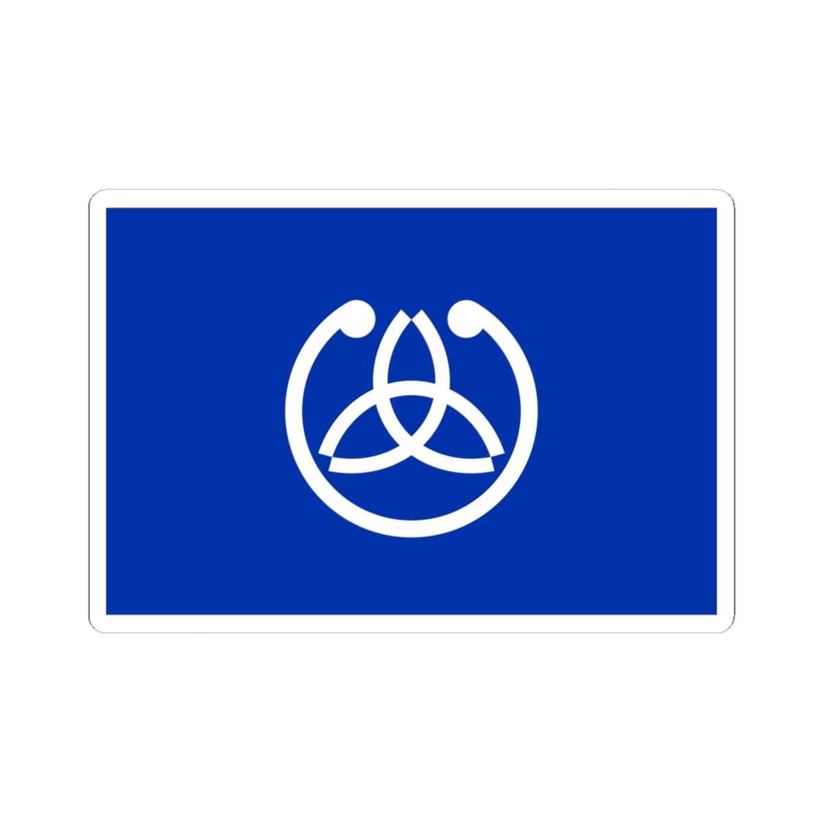 Flag of Onagawa Miyagi (Japan) STICKER Vinyl Kiss-Cut Decal
