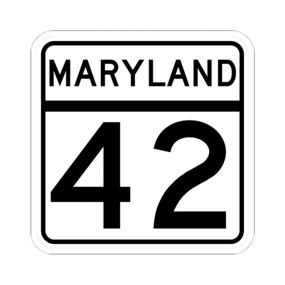 MD Route 42 (Maryland) (Road Sign) STICKER Vinyl Kiss-Cut Decal