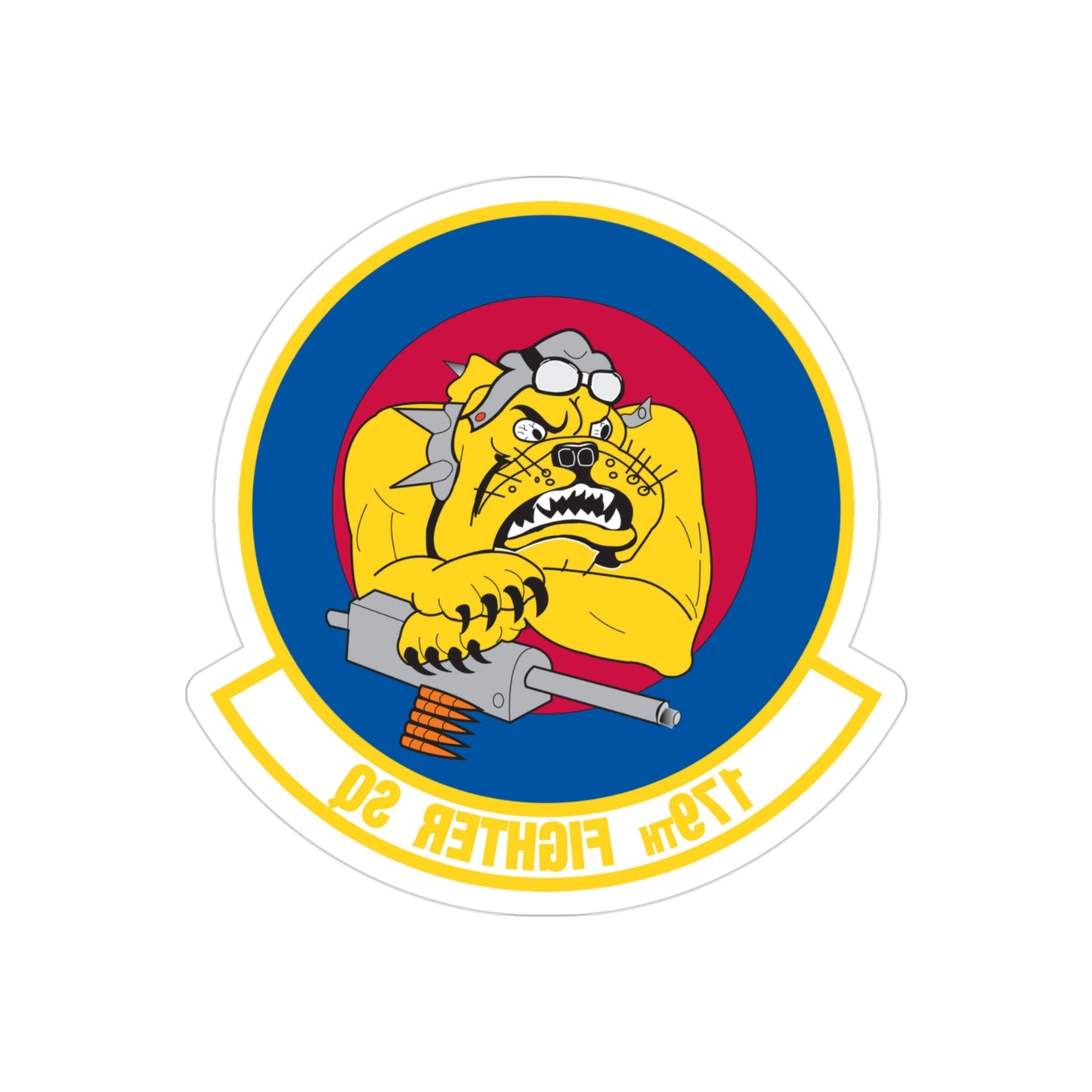 179th Fighter Squadron (U.S. Air Force) REVERSE PRINT Transparent STICKER-3" × 3"-The Sticker Space