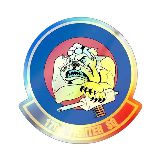 179th Fighter Squadron (U.S. Air Force) Holographic STICKER Die-Cut Vinyl Decal 6 Inch Holographic - The Sticker Space