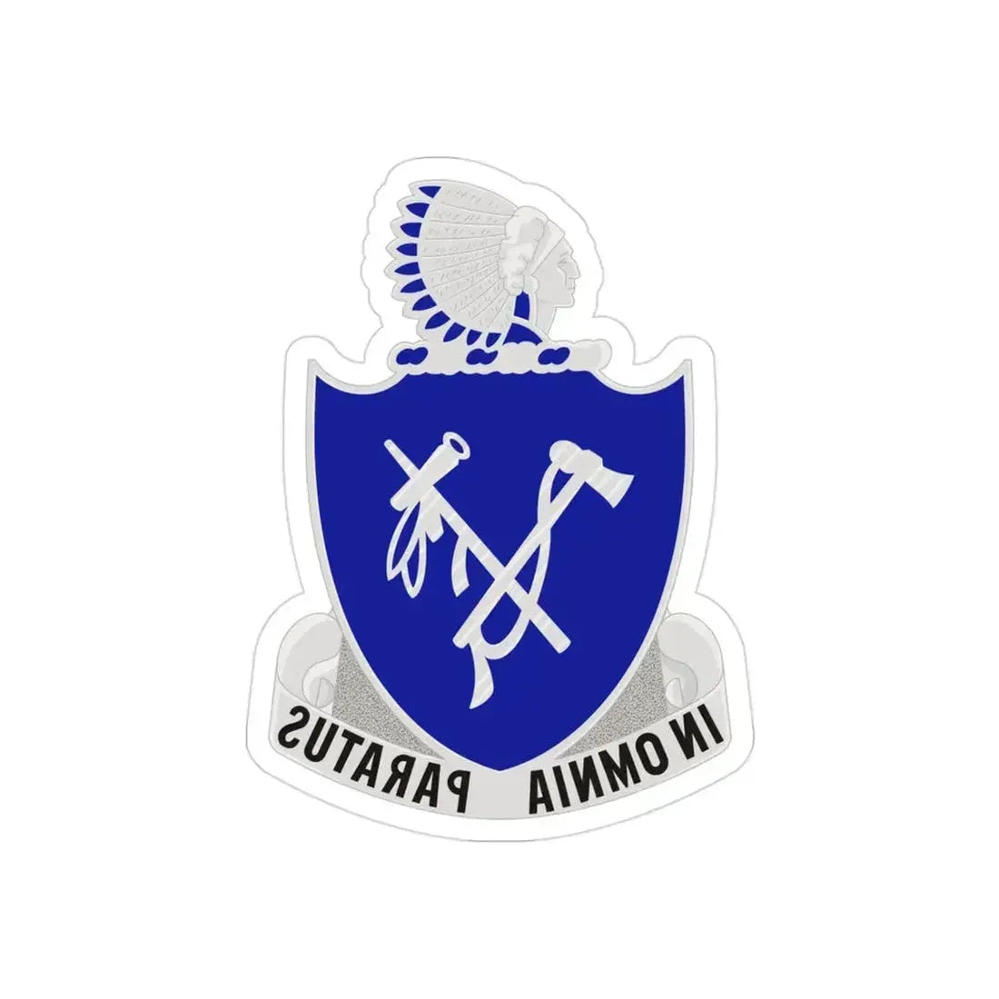 179th Infantry Regiment (U.S. Army) REVERSE PRINT Transparent Die-Cut STICKER 3 Inch Die-Cut Transparent - The Sticker Space