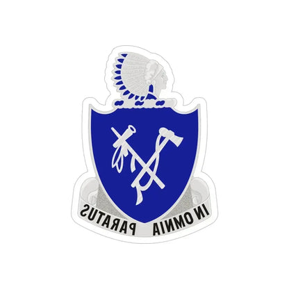 179th Infantry Regiment (U.S. Army) REVERSE PRINT Transparent Die-Cut STICKER 5 Inch Die-Cut Transparent - The Sticker Space