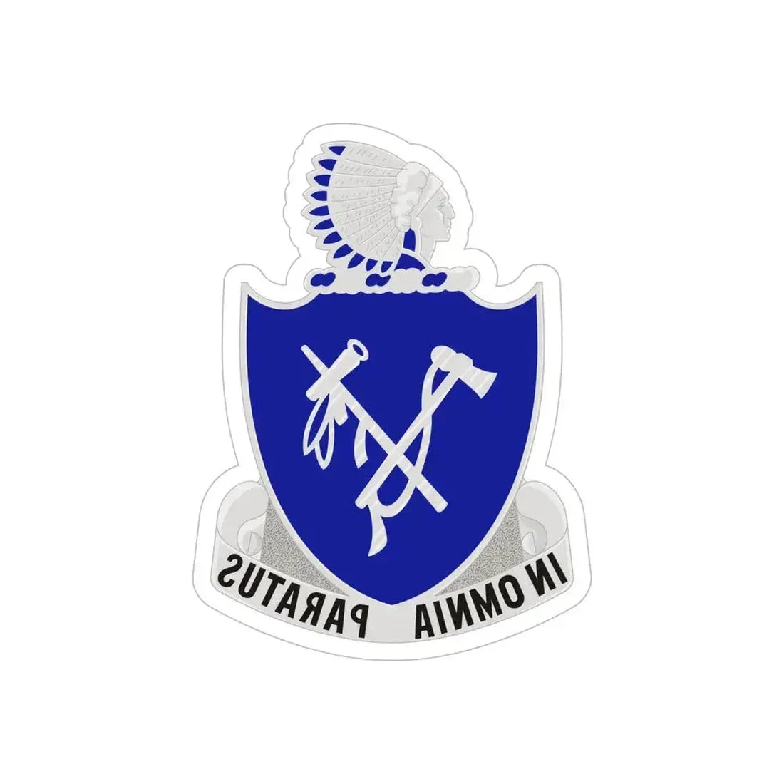 179th Infantry Regiment (U.S. Army) REVERSE PRINT Transparent Die-Cut STICKER 6 Inch Die-Cut Transparent - The Sticker Space