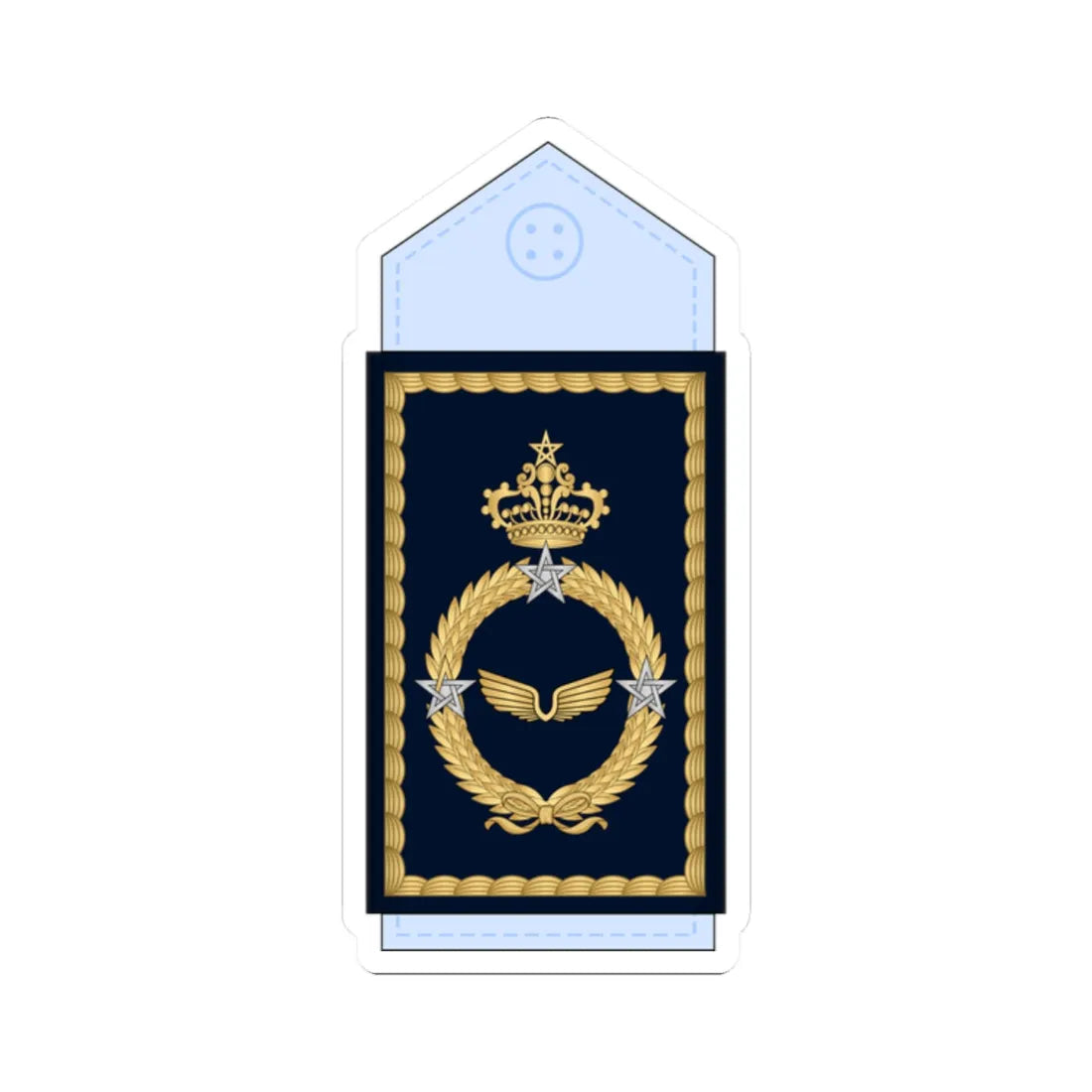 17.Moroccan Air Force MG (Morocco) (Military Rank) STICKER Vinyl Kiss-Cut Decal 2 Inch White - The Sticker Space