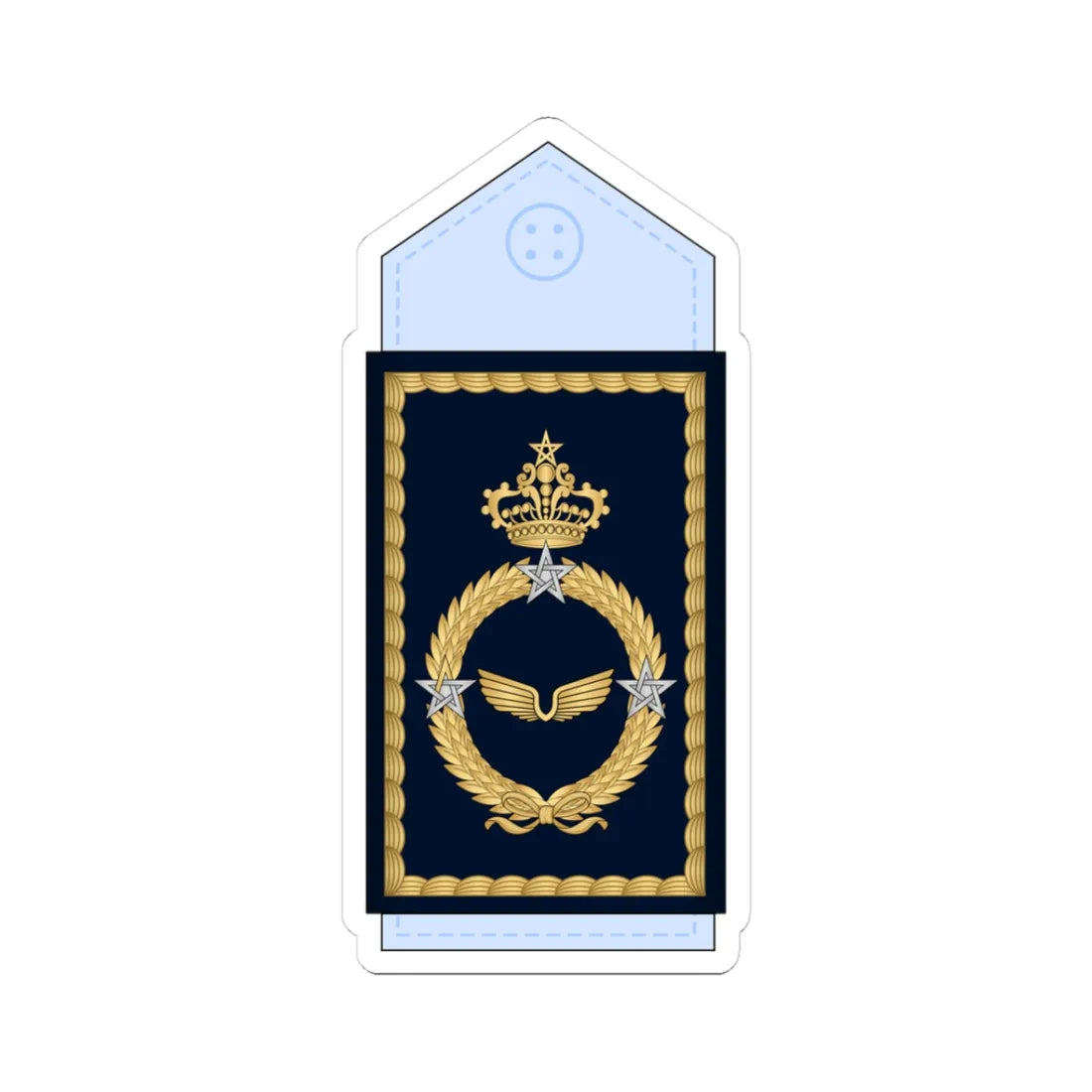 17.Moroccan Air Force MG (Morocco) (Military Rank) STICKER Vinyl Kiss-Cut Decal 3 Inch White - The Sticker Space