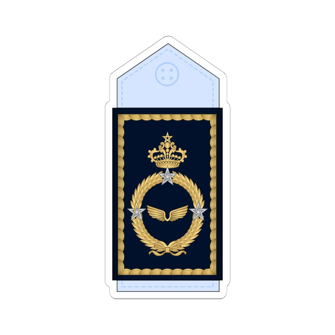 17.Moroccan Air Force MG (Morocco) (Military Rank) STICKER Vinyl Kiss-Cut Decal 6 Inch White - The Sticker Space