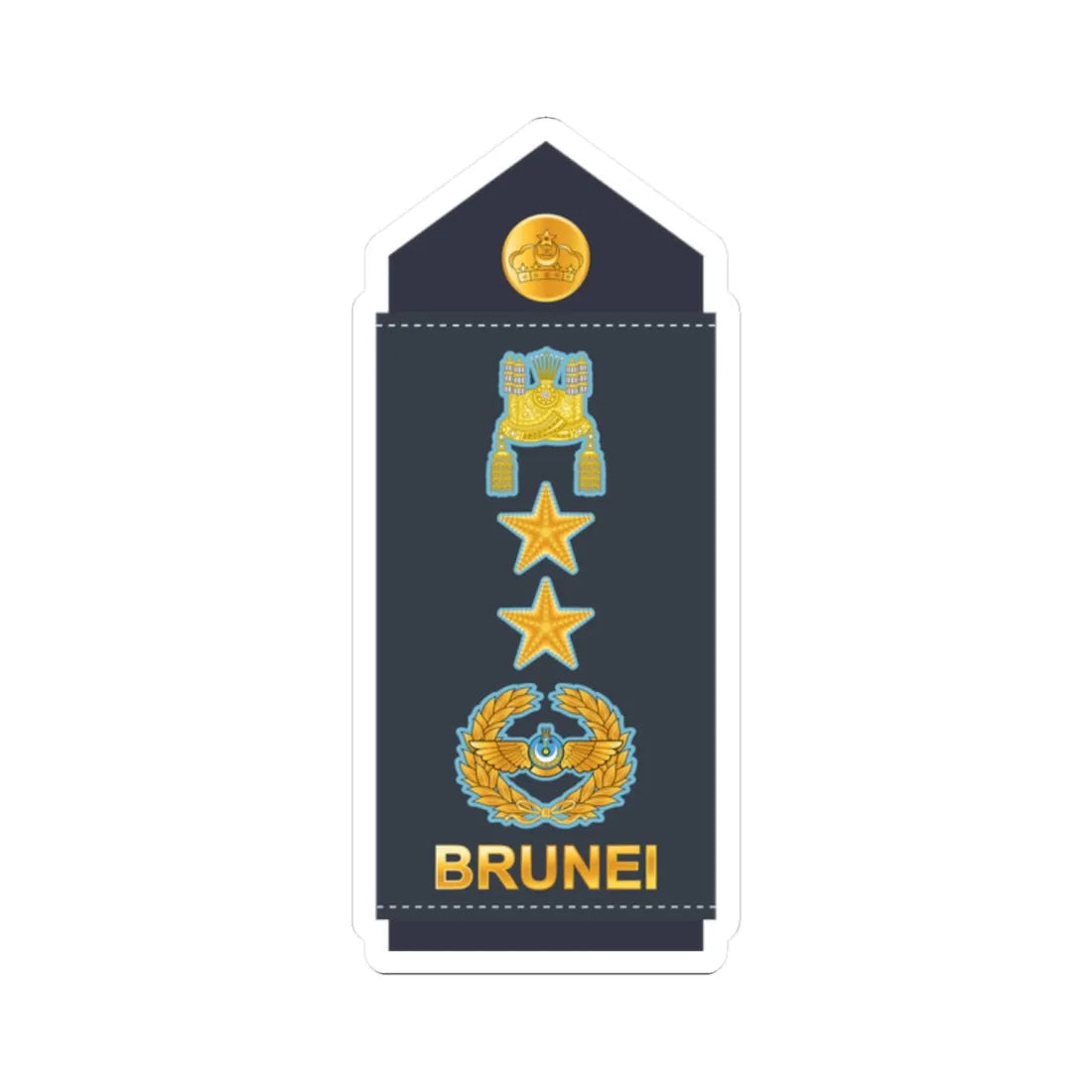 17.RBrAF MG (Brunei) (Military Rank) STICKER Vinyl Kiss-Cut Decal 2 Inch White - The Sticker Space