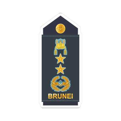 17.RBrAF MG (Brunei) (Military Rank) STICKER Vinyl Kiss-Cut Decal 3 Inch White - The Sticker Space
