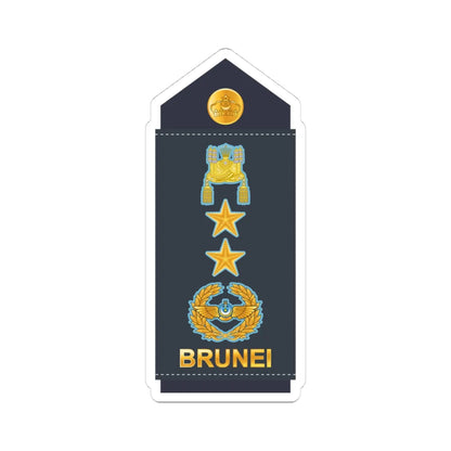 17.RBrAF MG (Brunei) (Military Rank) STICKER Vinyl Kiss-Cut Decal 4 Inch White - The Sticker Space
