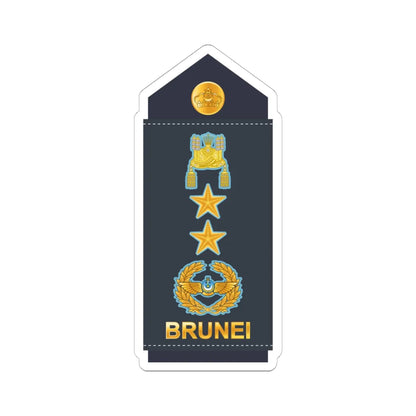 17.RBrAF MG (Brunei) (Military Rank) STICKER Vinyl Kiss-Cut Decal 6 Inch White - The Sticker Space