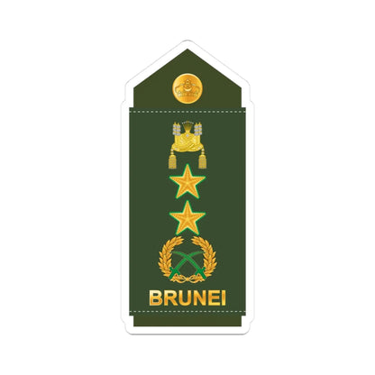 17.RBrLF MG (Brunei) (Military Rank) STICKER Vinyl Kiss-Cut Decal 3 Inch White - The Sticker Space