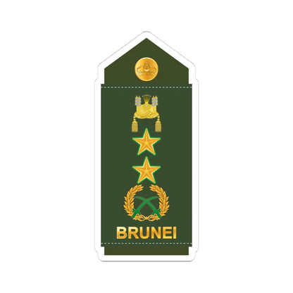 17.RBrLF MG (Brunei) (Military Rank) STICKER Vinyl Kiss-Cut Decal 4 Inch White - The Sticker Space