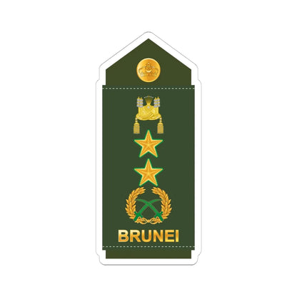 17.RBrLF MG (Brunei) (Military Rank) STICKER Vinyl Kiss-Cut Decal 6 Inch White - The Sticker Space