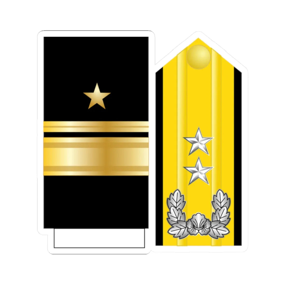 17.SKN RADM (Korea) (Military Rank) STICKER Vinyl Kiss-Cut Decal 2 Inch White - The Sticker Space