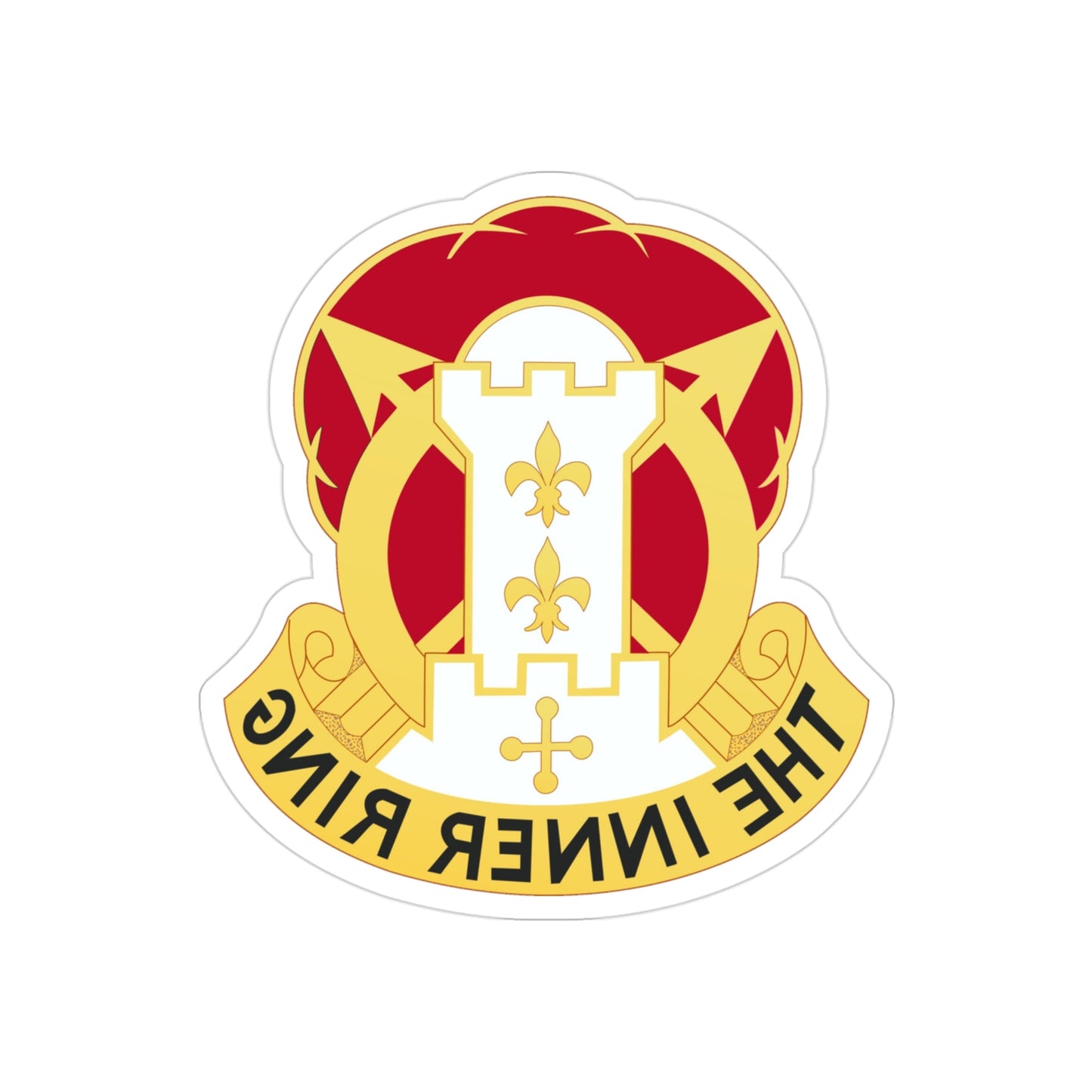 17th Artillery Group (U.S. Army) REVERSE PRINT Transparent STICKER-3" × 3"-The Sticker Space