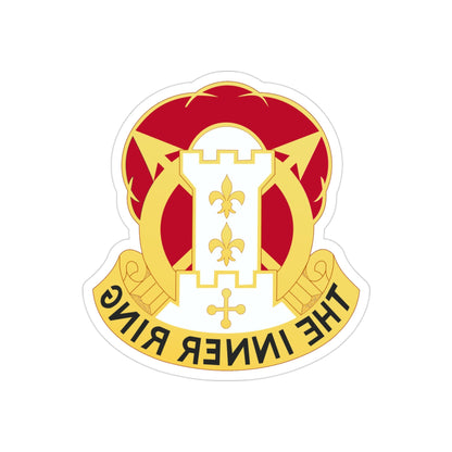 17th Artillery Group (U.S. Army) REVERSE PRINT Transparent STICKER-3" × 3"-The Sticker Space