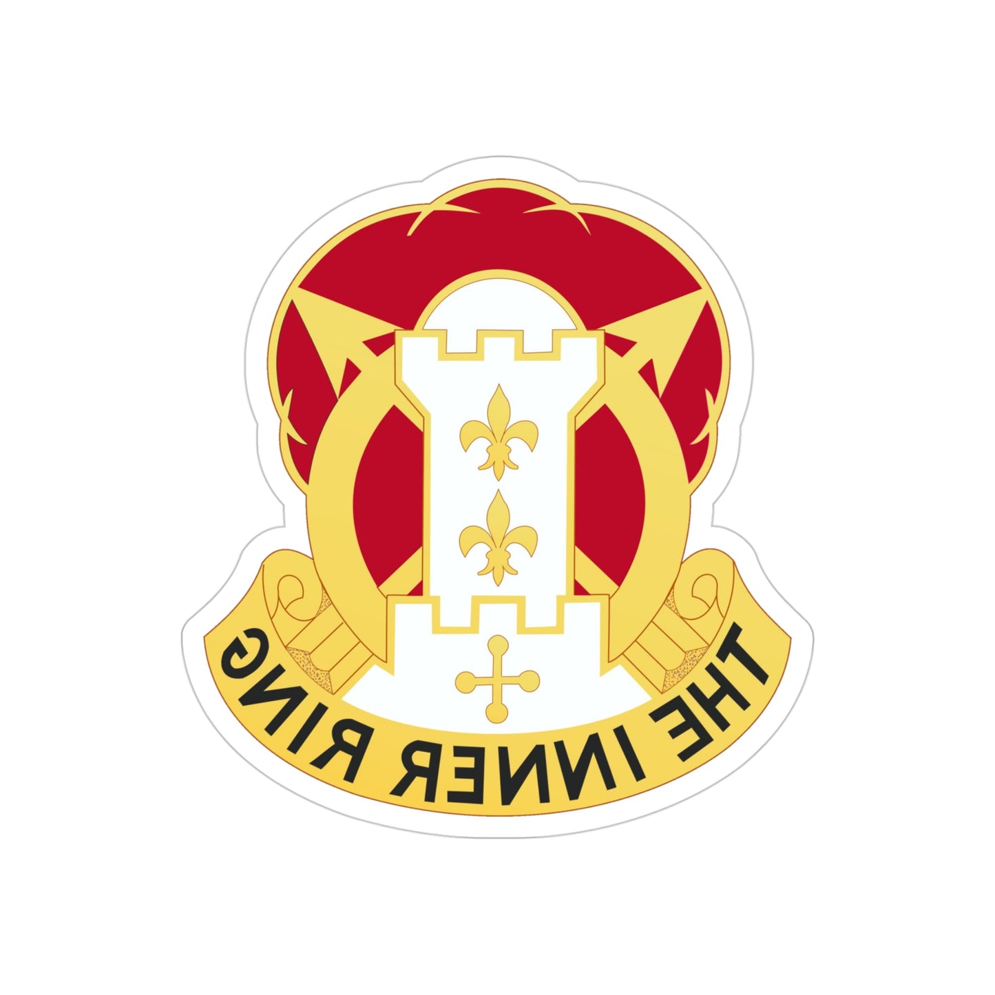 17th Artillery Group (U.S. Army) REVERSE PRINT Transparent STICKER-4" × 4"-The Sticker Space